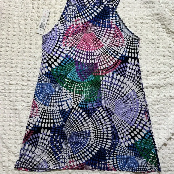 Tiana B. Blue and Purple Multi-Colored Graphic Midi Dress - Picture 2 of 8